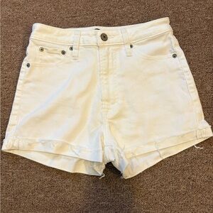Abercrombie & Fitch White Jean Shorts